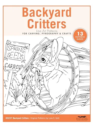 Backyard Critters Line Art scroll saw pattern book by Lora Irish