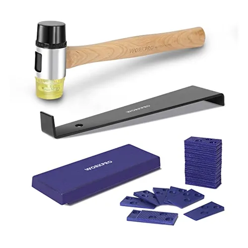 Laminate and vinyl plank flooring installation kit with tapping block