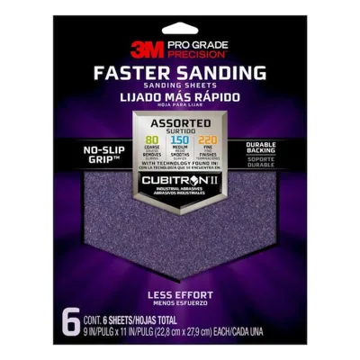 3M Pro Grade Precision reusable sanding kit, 80-120-220 grit