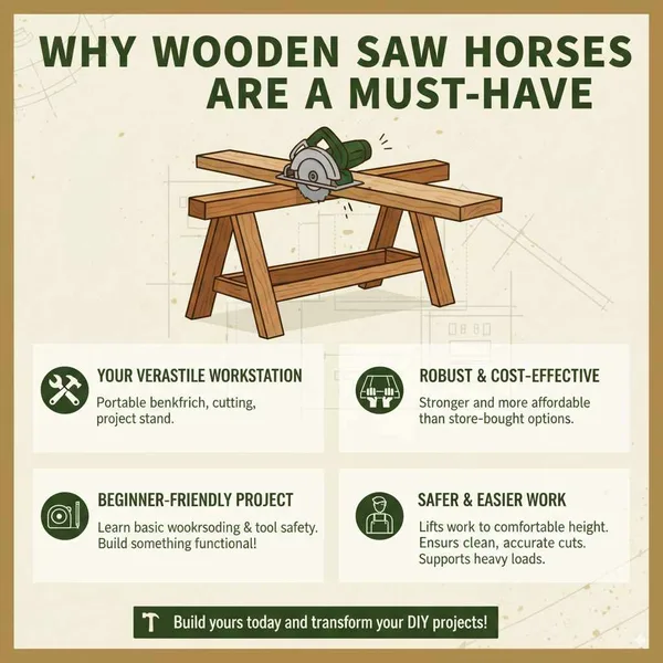 How to Make Wooden Sawhorses: Step-by-Step Build Guide (2026)
