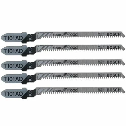 Bosch T101AO clean-for-wood jig saw blades 5-pack