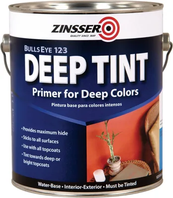 Zinsser Bulls Eye 1-2-3 all-surface primer, recommended before Cashmere paint on bare wood or stained surfaces