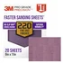 3M 220-grit sandpaper for sanding plywood cabinets