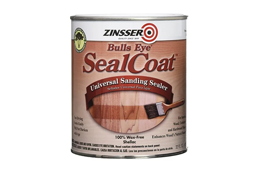 Zinsser Bulls Eye SealCoat dewaxed shellac sanding sealer can Zinsser Bulls Eye SealCoat dewaxed shellac sanding sealer can