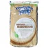 Bag of natural shredded hardwood mulch for garden beds