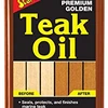 Star Brite Premium Golden Teak Oil 16 oz bottle for outdoor teak furniture
