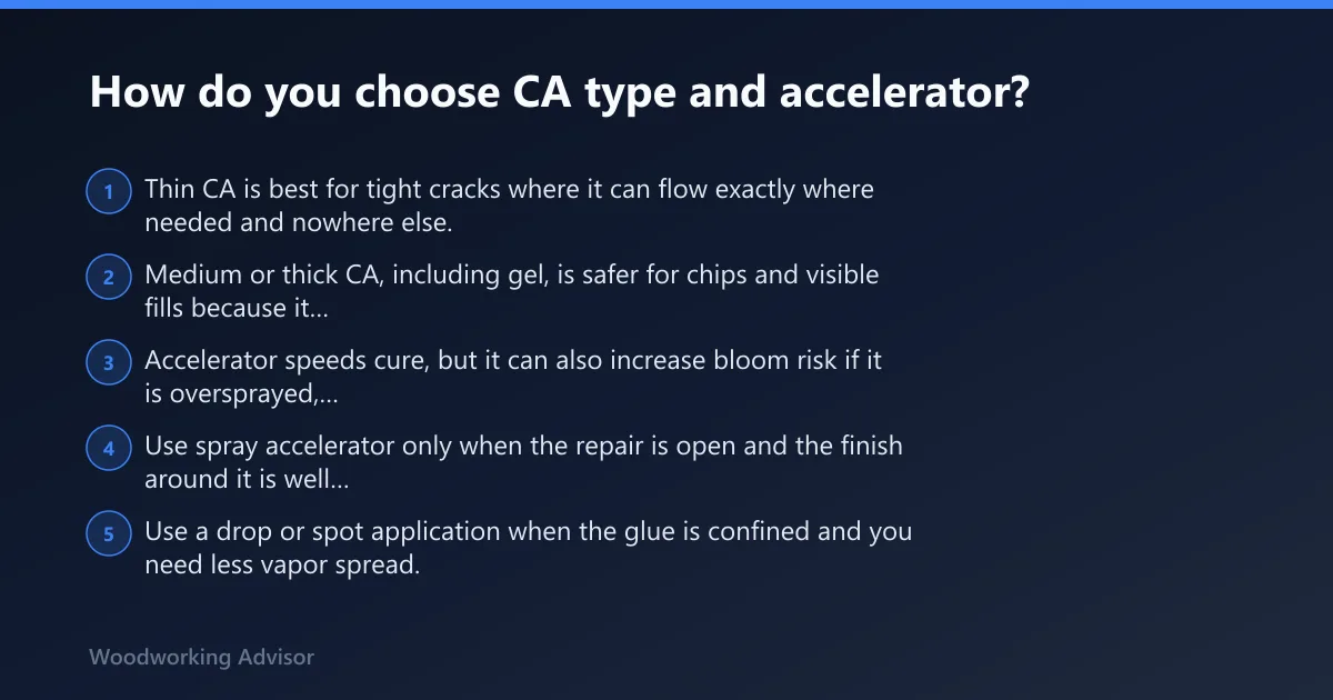Steps: How do you choose CA type and accelerator?