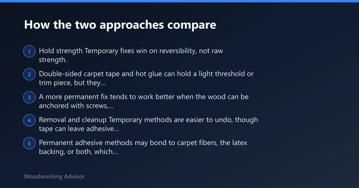 Steps: How the two approaches compare