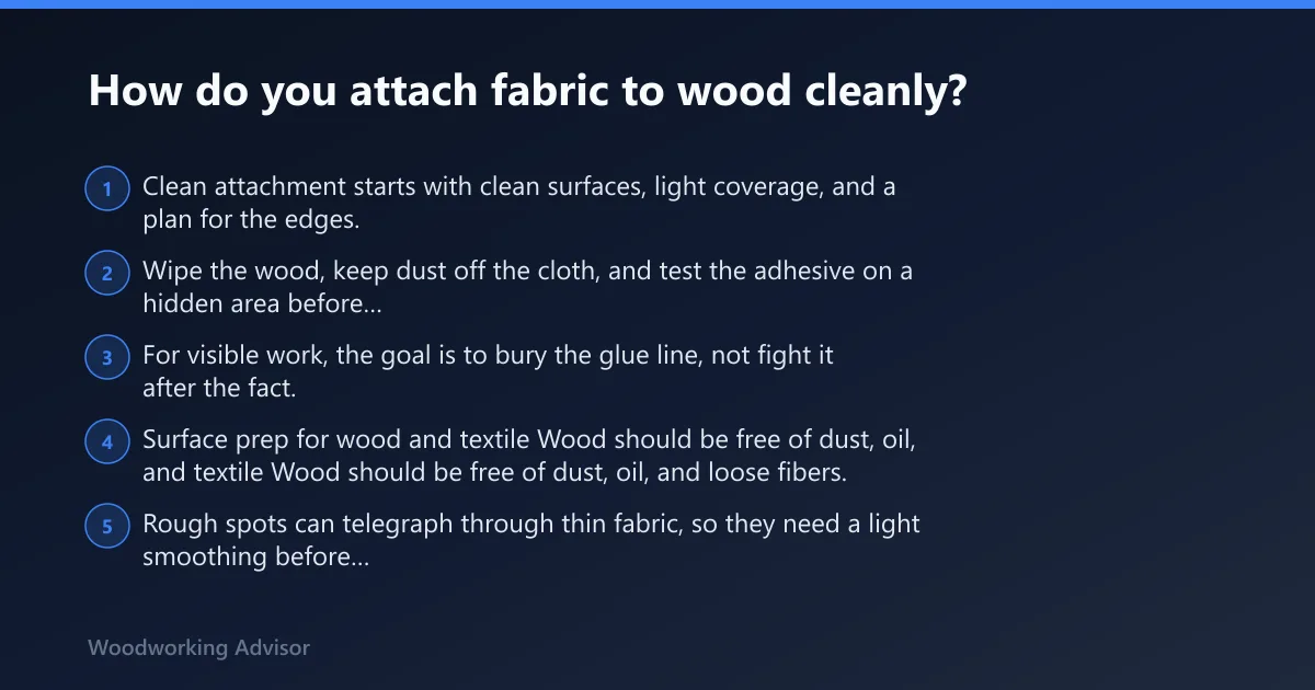 Steps: How do you attach fabric to wood cleanly?