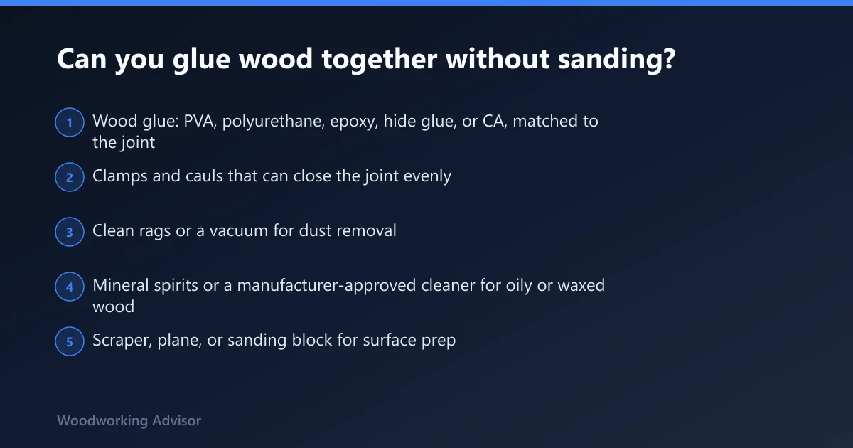 Steps: Can you glue wood together without sanding?