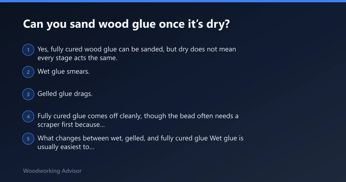 Steps: Can you sand wood glue once it’s dry?