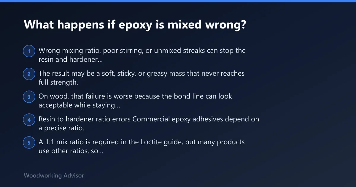 Steps: What happens if epoxy is mixed wrong?