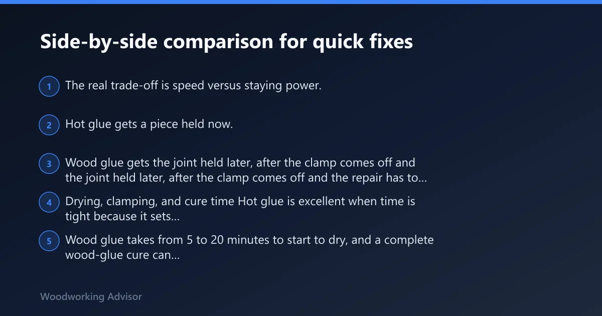 Steps: Side-by-side comparison for quick fixes