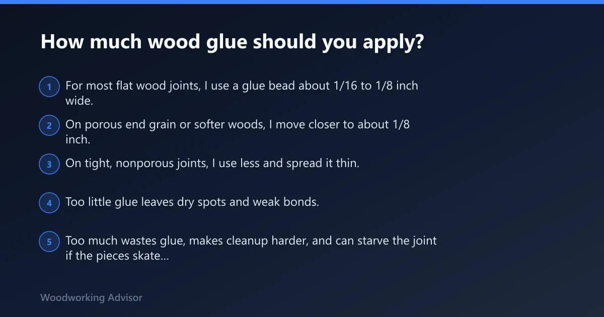Steps: How much wood glue should you apply?
