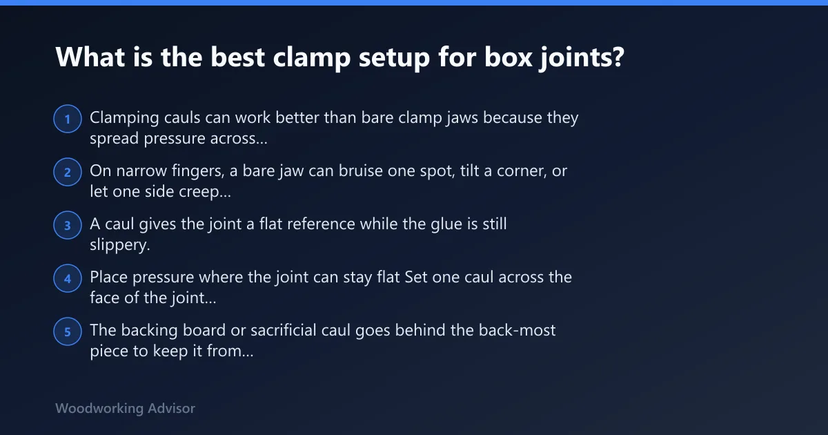Steps: What is the best clamp setup for box joints?