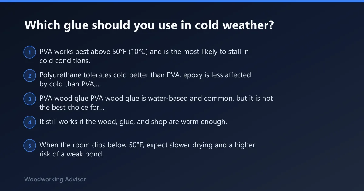 Steps: Which glue should you use in cold weather?