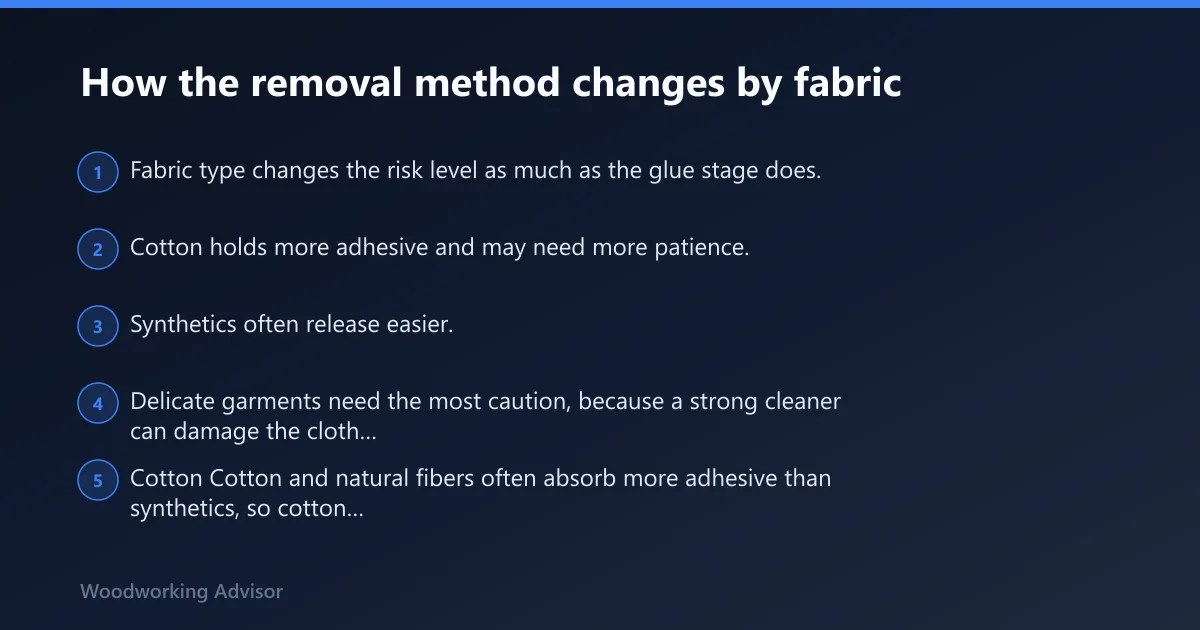 Steps: How the removal method changes by fabric