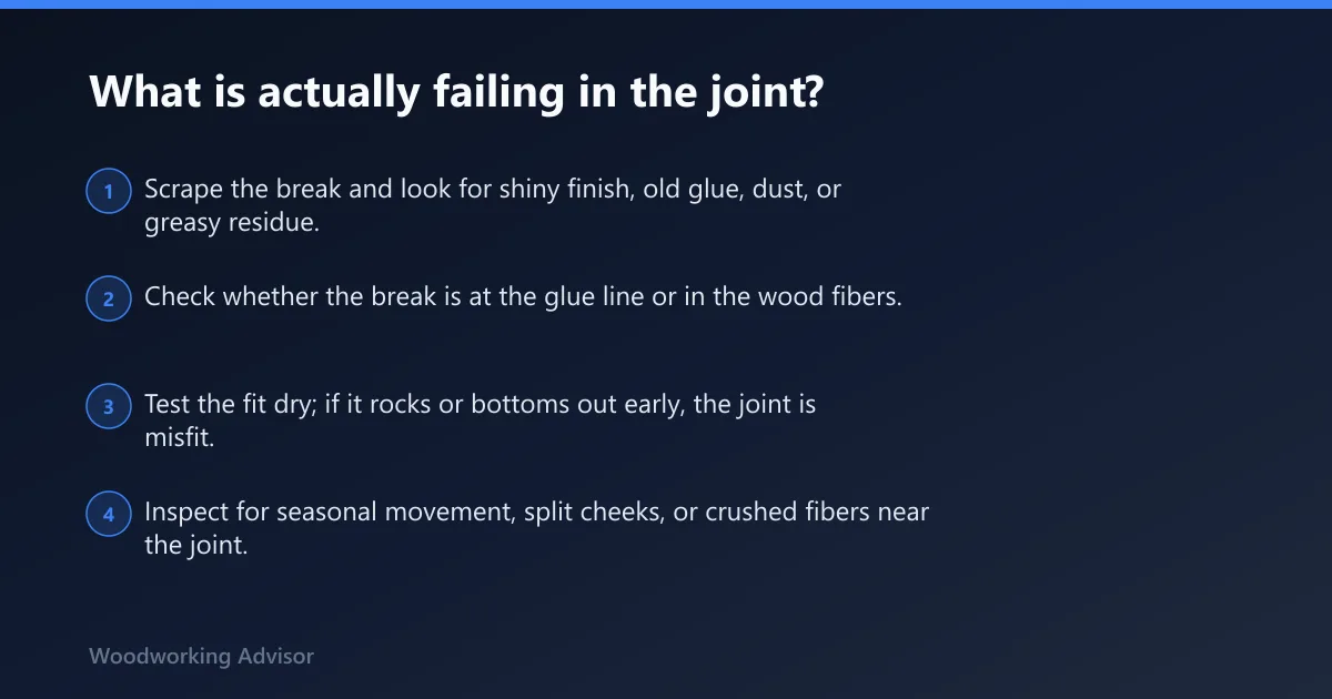 Steps: What is actually failing in the joint?