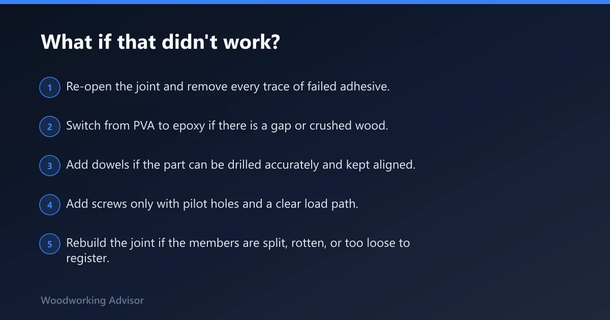 Steps: What if that didn't work?