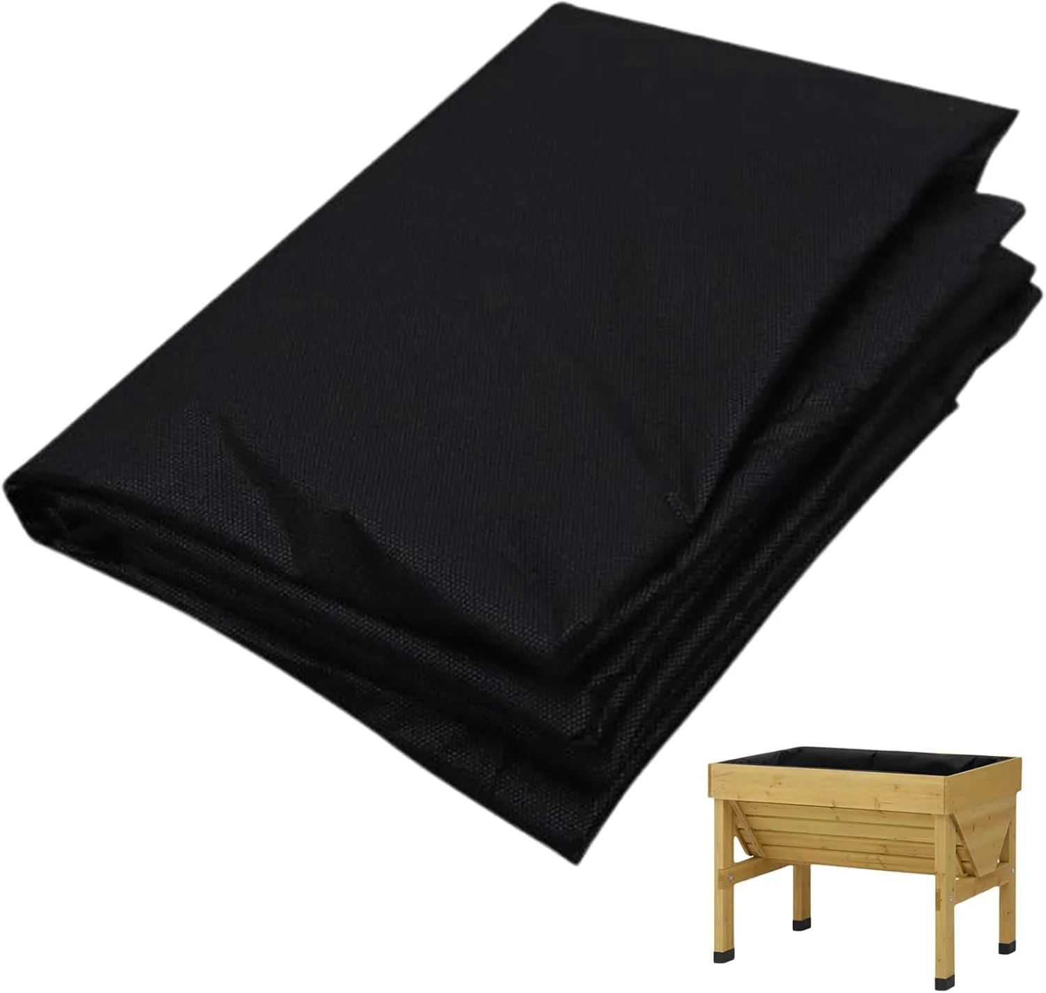 Non-woven fabric raised bed and planter liner roll