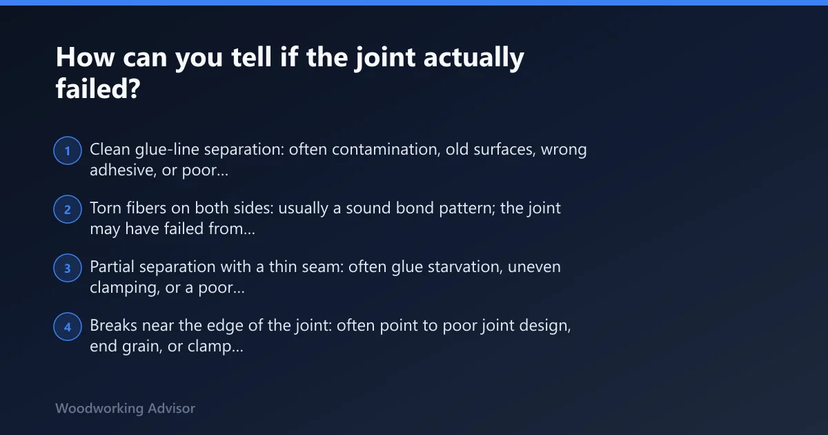 Steps: How can you tell if the joint actually failed?