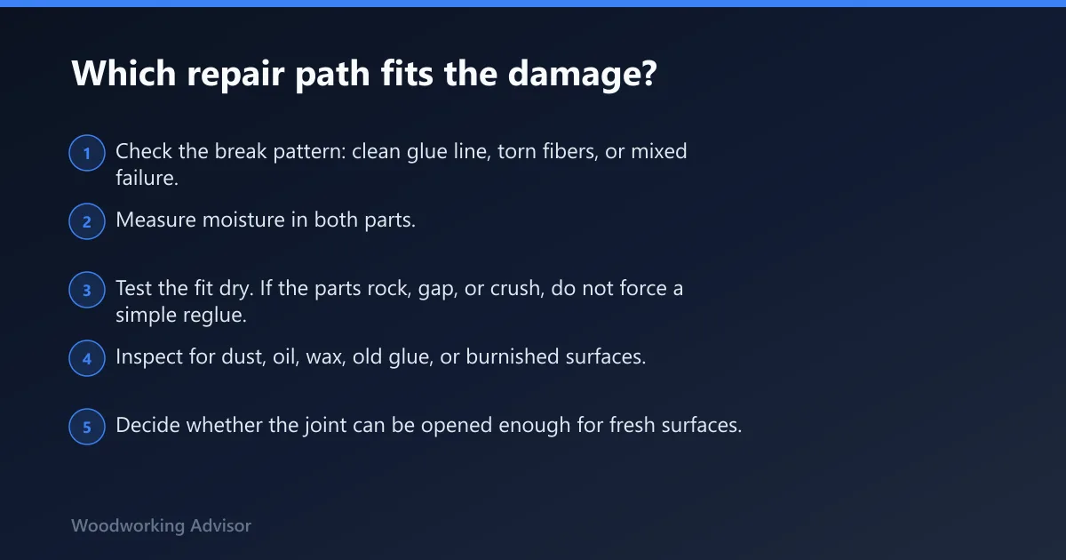 Steps: Which repair path fits the damage?