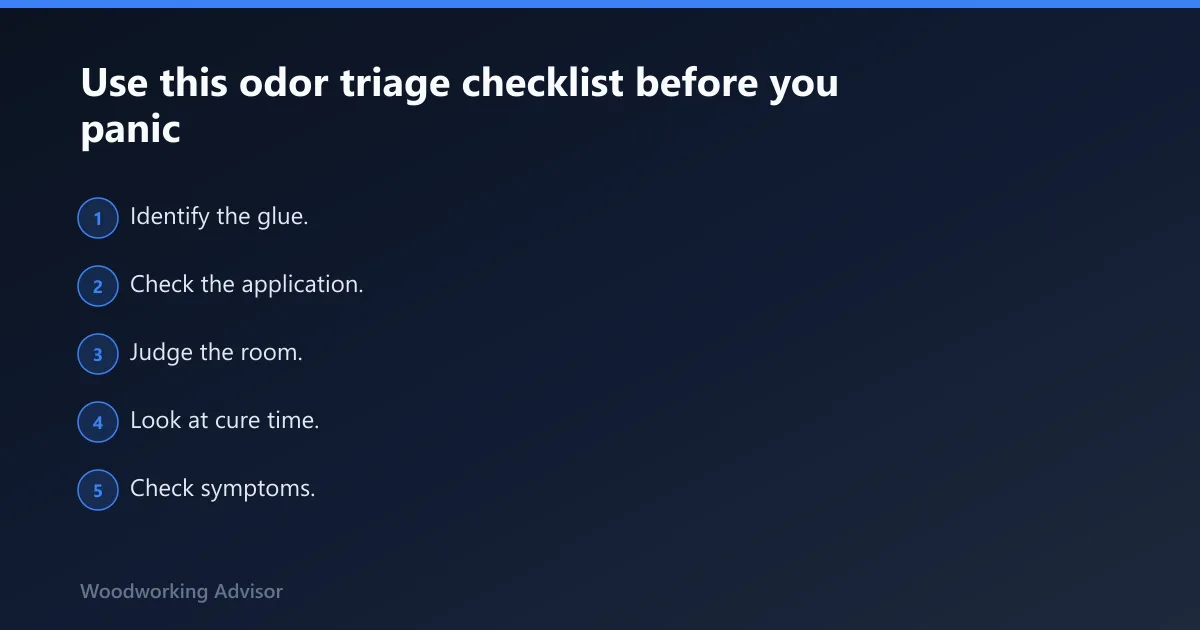 Steps: Use this odor triage checklist before you panic