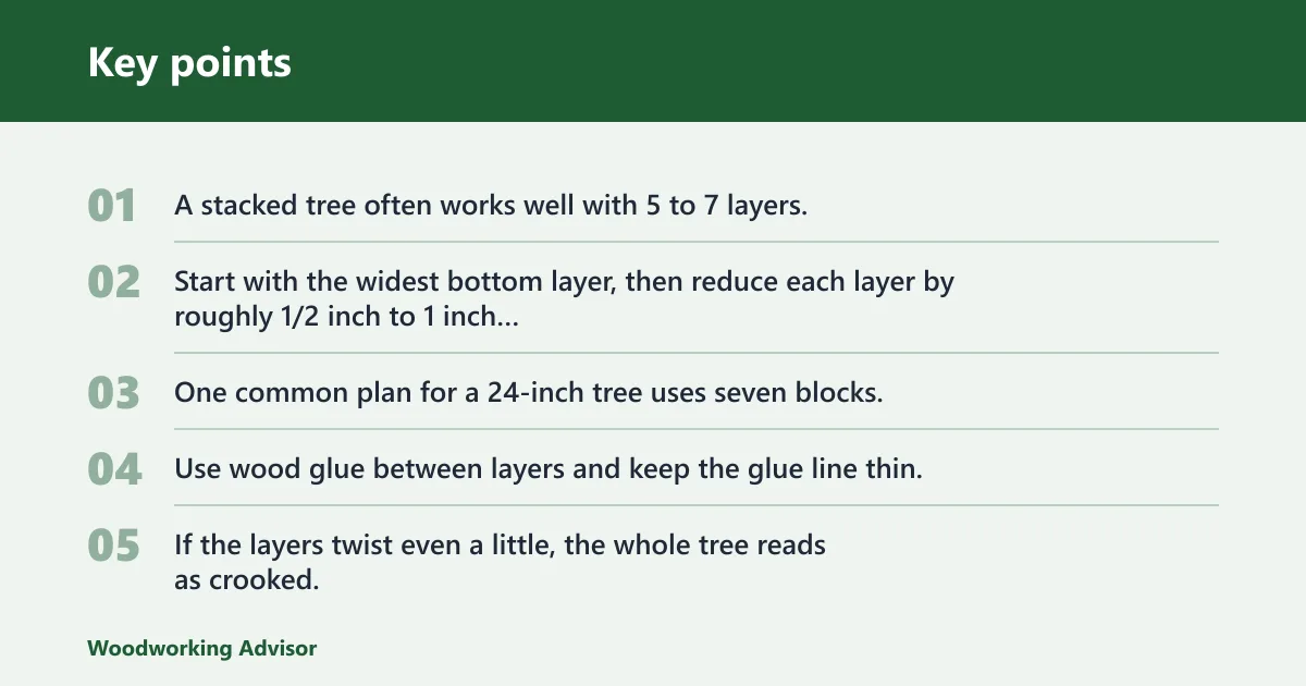 Key points: How do you turn a 2x4 into a Christmas tree?