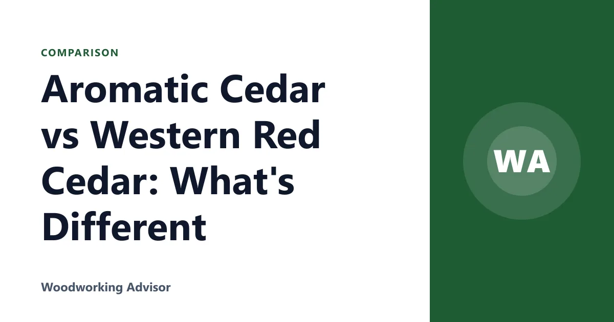 Aromatic Cedar vs Western Red Cedar: What's Different