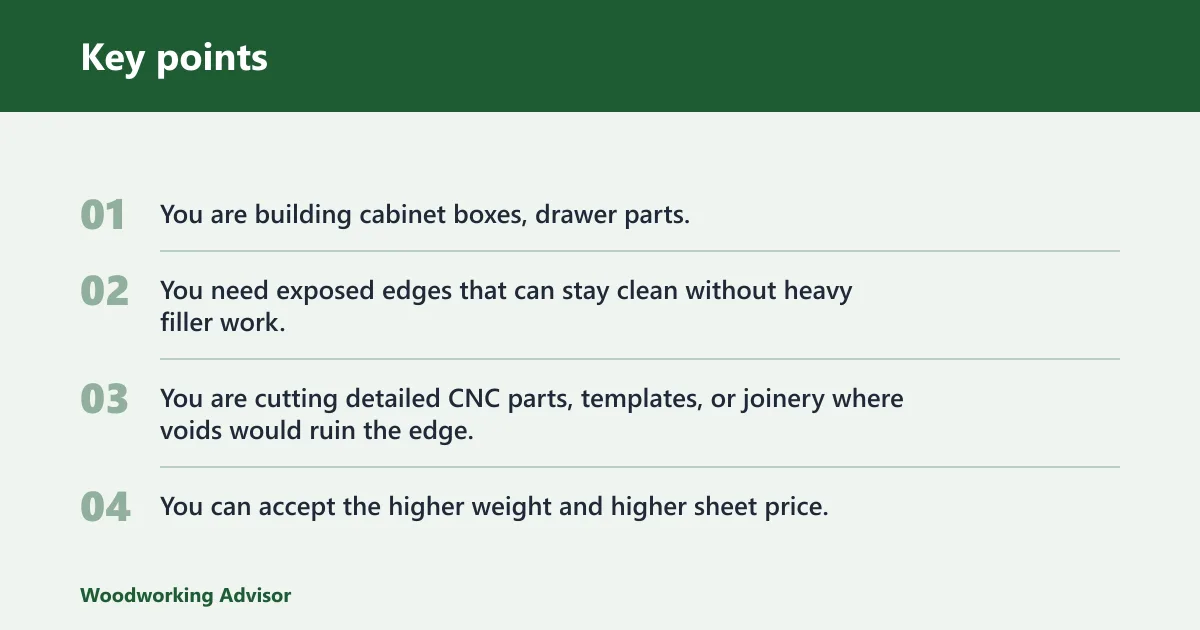Key points: Choose Baltic Birch if…