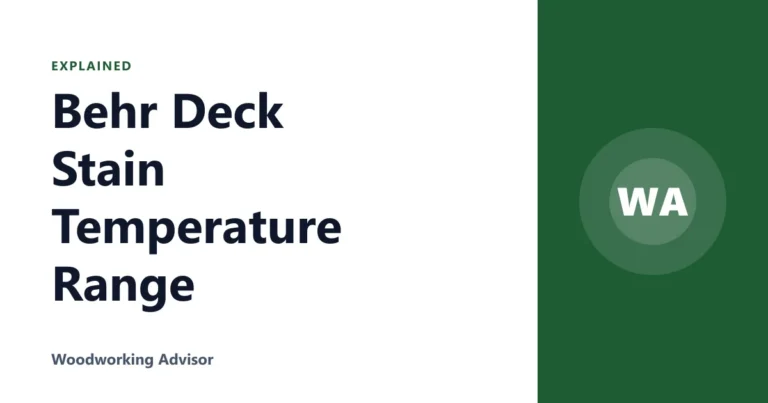 Behr Deck Stain Temperature Range