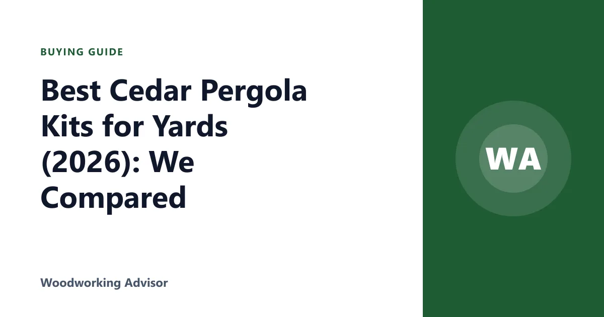Best Cedar Pergola Kits for Yards (2026): We Compared