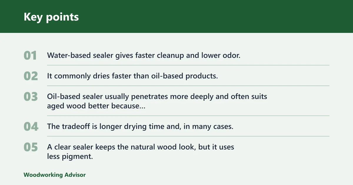 Key points: Which sealer type fits your deck?