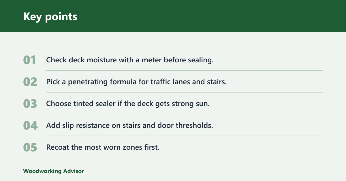 Key points: How do you choose for your deck?
