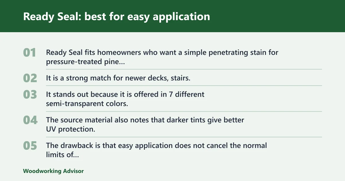 Steps: Ready Seal: best for easy application