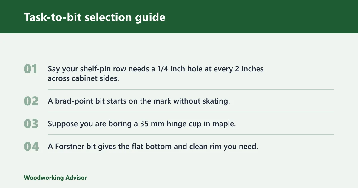 Steps: Task-to-bit selection guide