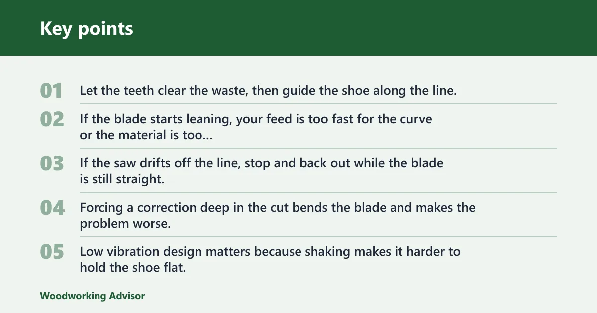 Key points: How do you keep a jigsaw from wandering?