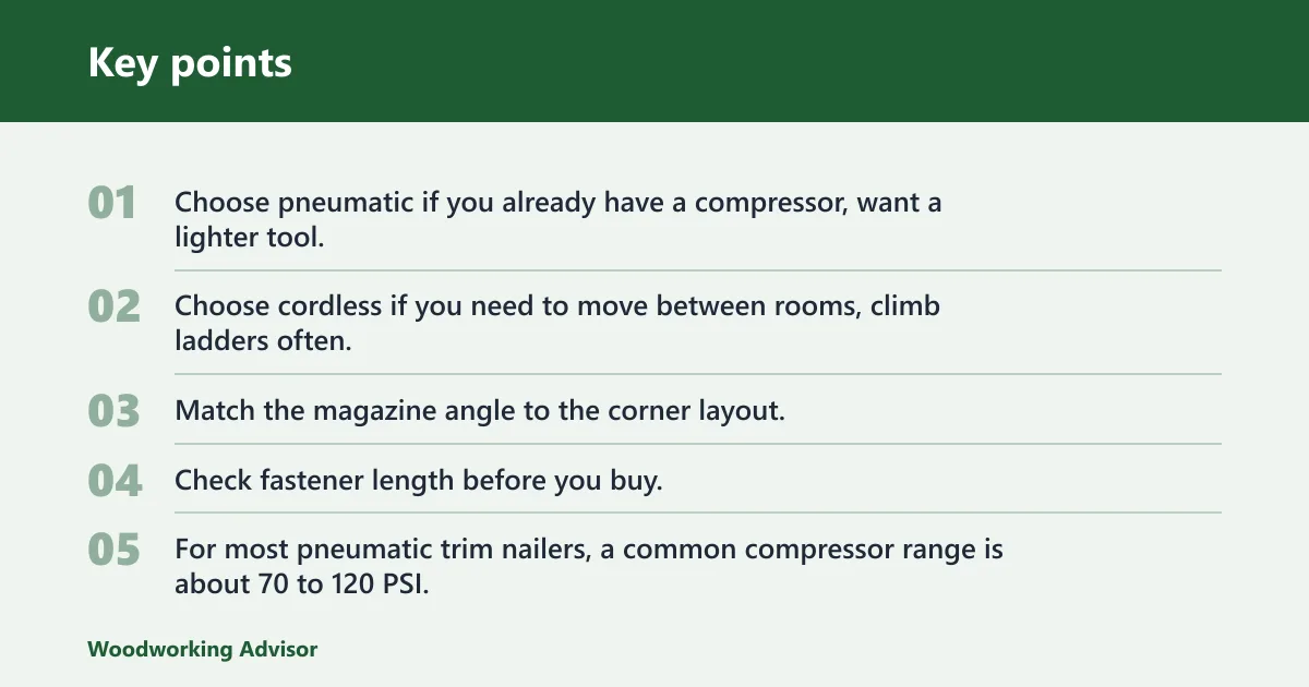 Key points: Pneumatic or cordless: which power source fits the job?