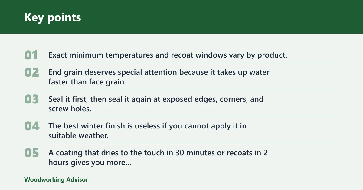 Key points: Winter failure matrix