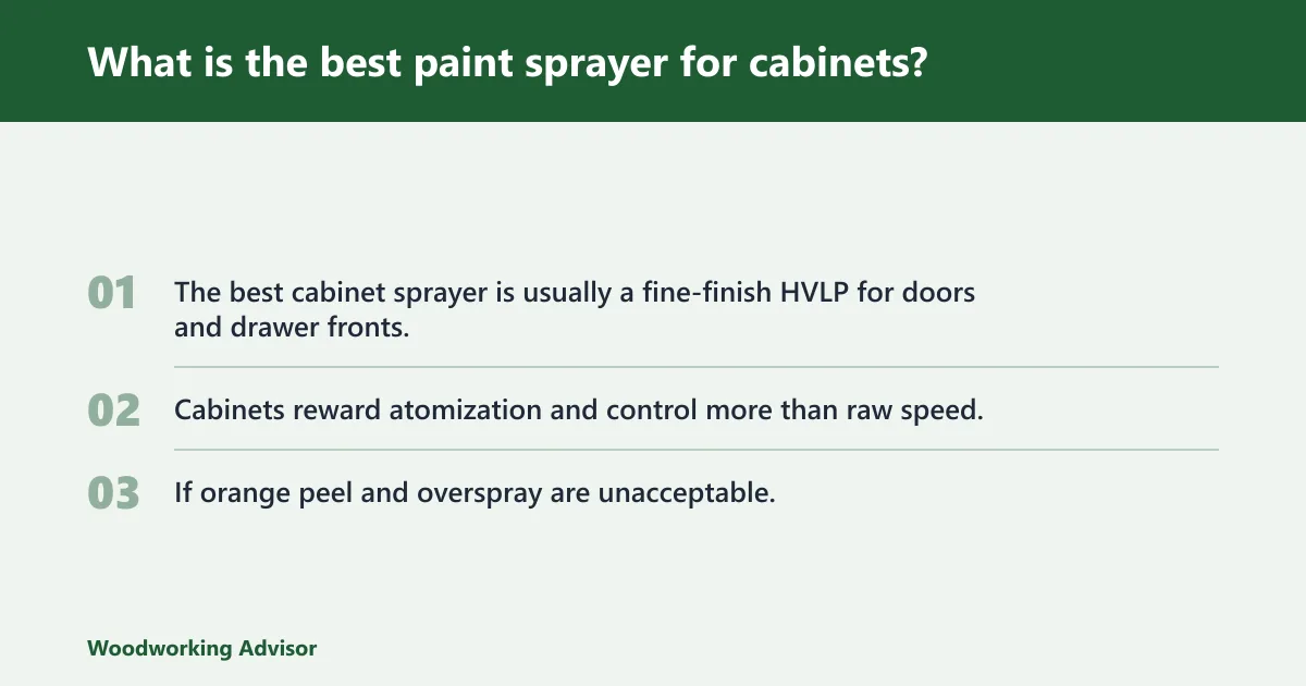 Steps: What is the best paint sprayer for cabinets?