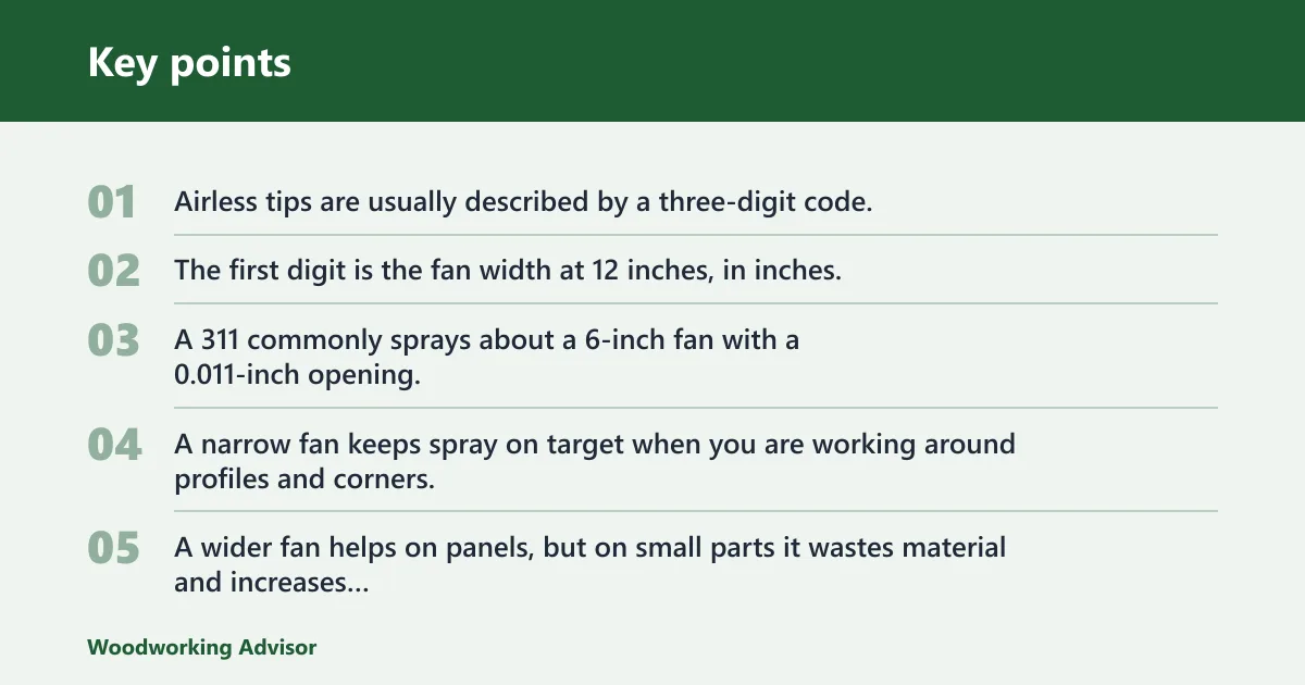Key points: What size spray tip should I use for furniture?