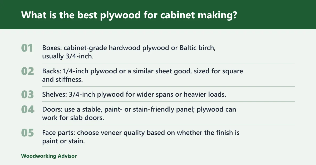 Steps: What is the best plywood for cabinet making?