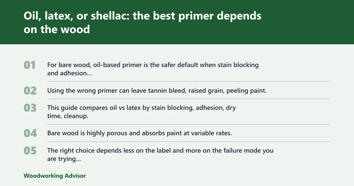Steps: Oil, latex, or shellac: the best primer depends on the wood