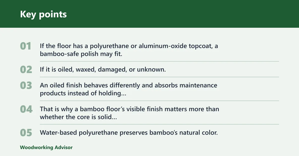 Key points: Do bamboo floors need different products than solid wood?