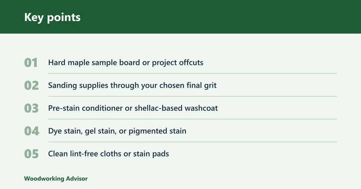 Key points: How do you stain hard maple without blotching?