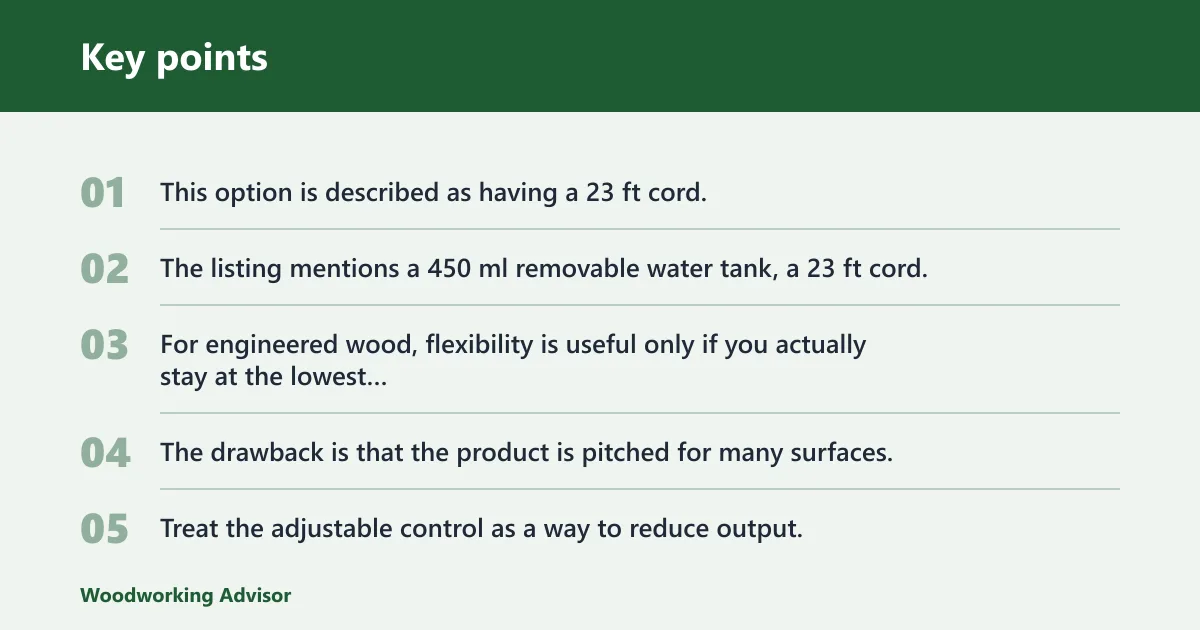 Key points: Steam Mop 11-in-1 Handheld Detachable Adjustable Steam Cleaner: best for flexible use