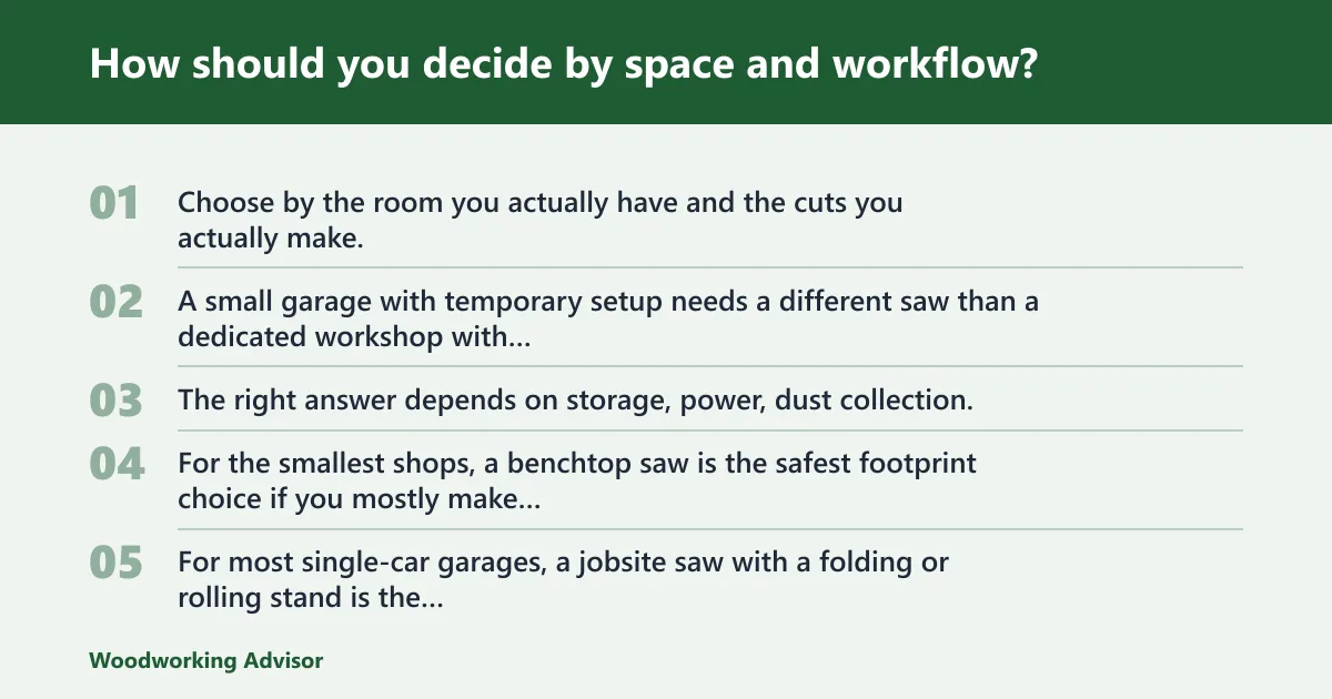 Steps: How should you decide by space and workflow?