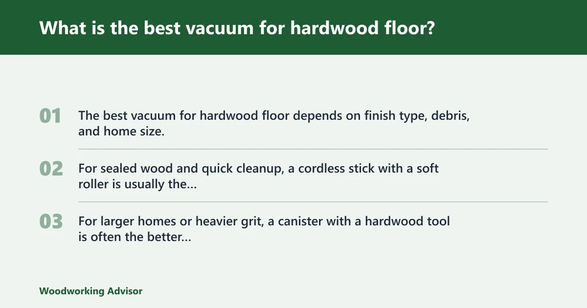 Steps: What is the best vacuum for hardwood floor?