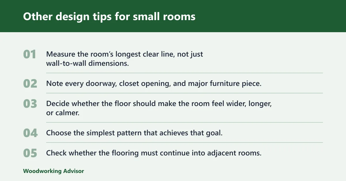 Steps: Other design tips for small rooms