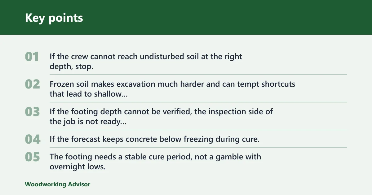 Key points: When to pause the project